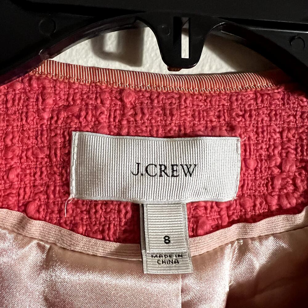 J. Crew Factory Raspberry Blazer With Gold Accents - image 2